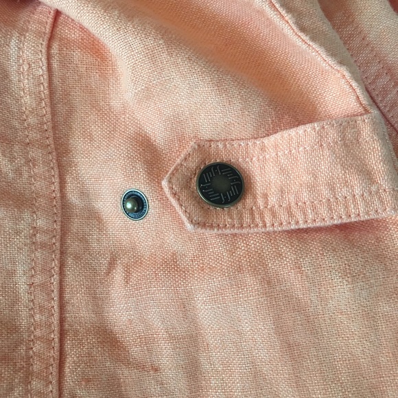 J. Jill Linen Jean Jacket Orange Size SP - Picture 7 of 8